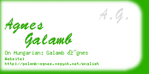 agnes galamb business card